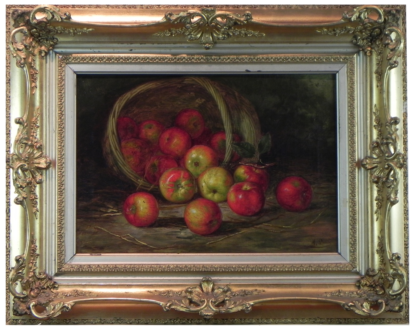 American Still Life with Apples and Basket
